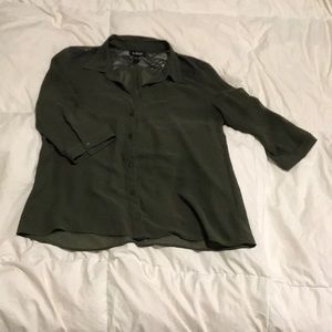 Green chiffon blouse